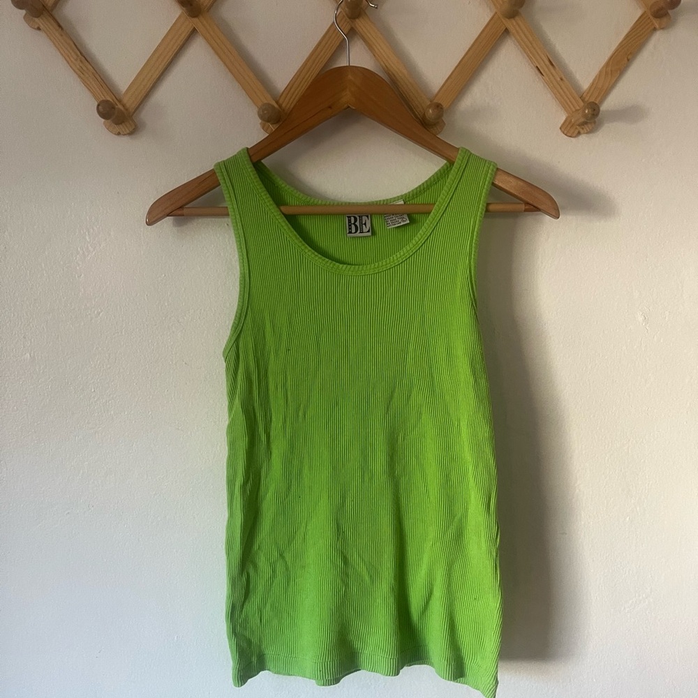 Lime Green 100% cotton tank